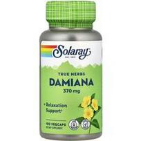 Solaray, Tikros žolelės, Damiana, 370 mg, 100 daržovių kapsulių