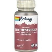 Solaray, Phytoestrogen™ su laukiniais batatais, juodaisiais šeivamedžiais ir dong gvai, 30 daržovių kapsulių