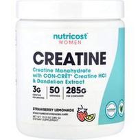 Nutricost, Moterims, kreatinas, braškių limonadas, 285 g