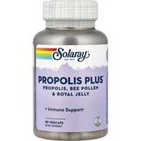 Solaray, „Propolis Plus™“, propolisas, bičių žiedadulkės ir bičių pienelis, 90 daržovių kapsulių