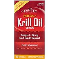 21st Century, Krilių aliejus, 350 mg, 60 minkštųjų gelių