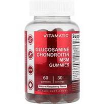 Vitamatic, Gliukozamino chondroitino MSM guminukai, natūralios avietės, 60 guminukų