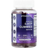 Vitamatic, 5-HTP guminukai su B6, natūralios uogos, 60 guminukų