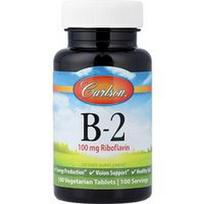 Carlson, Vitaminas B-2, 100 vegetariškų tablečių