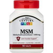 21st Century, MSM, 1 000 mg, 90 tablečių