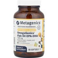 Metagenics, OmegaGenics®, žuvų taukai EPA-DHR, natūralūs citrinų-žaliųjų citrinų, 720 mg, 60 minkštųjų gelių