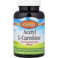 Carlson, Acetil-L-karnitinas, 500 mg, 120 vegetariškų kapsulių