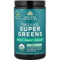 Ancient Nutrition, Ekologiški superžalumynai, mėtos, 7.23 uncijos (205 g)