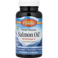 Carlson, Omega-3 praturtintas lašišos aliejus, 50 minkštų gelių