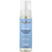 SheaMoisture, Manukos medaus ir jogurto, švelnios ir fiksuojamos daugiafunkcinės formavimo putos su mafuros ir baobabų aliejais, 222 ml