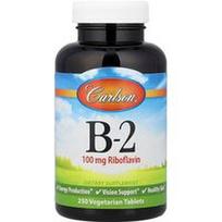 Carlson, Vitaminas B-2, 250 vegetariškų tablečių