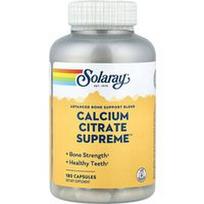 Solaray, Kalcio citratas Supreme™, 180 kapsulių