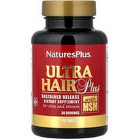 NaturesPlus, „Ultra Hair Plus“ su MSM, vyrams ir moterims, 60 tablečių
