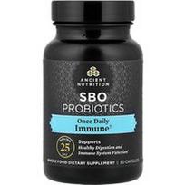 Ancient Nutrition, SBO probiotikai, vartojami kartą per dieną, imunitetui, 25 milijardai KFV, 30 kapsulių