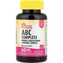 Sundance Vitamins, ABC Complete, moteriška multivitaminų ir mineralų formulė, 60 dengtų kapsulių