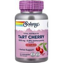 Solaray, Gyvybiniai ekstraktai, rūgščiosios vyšnios, natūralios vyšnios, 90 kramtomųjų tablečių (500 mg vienoje kramtomojoje tabletėje)