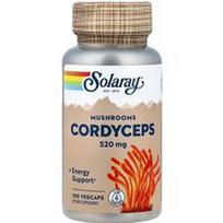 Solaray, Kordicepso grybai, 520 mg, 100 daržovių kapsulių