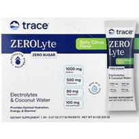 Trace, ZEROLyte, elektrolitai ir kokosų vanduo, sūrūs citrusiniai vaisiai, 30 pakelių, po 0.27 uncijos (7.7 g)