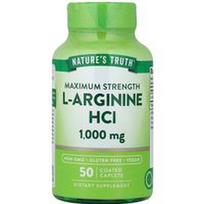 Nature's Truth, L-arginino hidrochloridas, 1000 mg, 50 dengtų tablečių