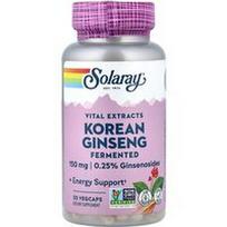 Solaray, Gyvybiškai svarbūs ekstraktai, fermentuotas korėjietiškas ženšenis, 150 mg, 30 VegCaps