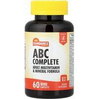 Sundance Vitamins, ABC Complete, suaugusiųjų multivitaminų ir mineralų formulė, 60 dengtų kapsulių