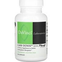 DaVinci Laboratories, Carb-Down su 2 fazės angliavandenių valdikliu, 90 kapsulių