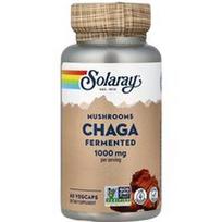 Solaray, Fermentuoti Chaga grybai, 60 VegCaps (500 mg vienoje kapsulėje)