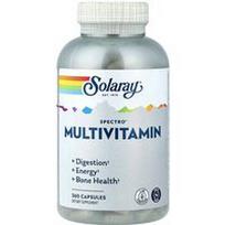 Solaray, „Spectro™“ multivitaminai be geležies, 360 kapsulių