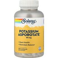 Solaray, Kalio asporotatas™, 99 mg, 200 kapsulių