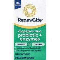 Renew Life, Virškinimo duetas Probiotikas + Fermentai , 30 vegetariškų kapsulių