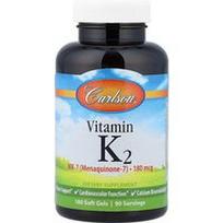 Carlson, Vitaminas K2, 180 minkštų gelių (90 mcg vienam minkštam geliui)