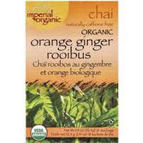 Uncle Lee's Tea, Imperial Organic, apelsinų imbieras Rooibus Chai, be kofeino, 18 arbatos maišelių, 1.14 oz (32.4 g)