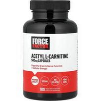 Force Factor, Acetil-L-karnitinas, 500 mg, 100 daržovių kapsulių