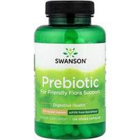Swanson Vitamins, Prebiotikas draugiškai florai palaikyti, 120 veganiškų kapsulių (375 mg vienoje kapsulėje)