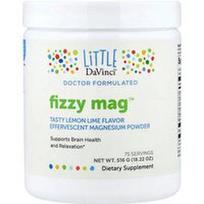 Little DaVinci, Fizzy Mag, putojantys magnio milteliai, citrinų kalkės, 18.22 uncijos (516 g)