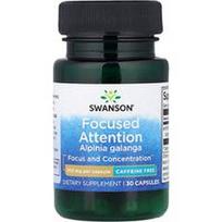 Swanson Vitamins, Sutelktas dėmesys Alpinia Galanga, be kofeino, 300 mg, 30 kapsulių