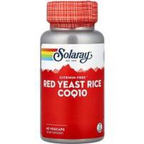 Solaray, Raudonųjų mielių ryžiai CoQ-10, 60 VegCaps