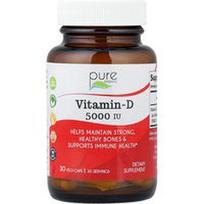 Pure Essence, Vitaminas D, 5000 TV, 30 Vegi-Caps