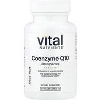 Vital Nutrients, Kofermentas Q10, 200 mg, 60 veganiškų kapsulių