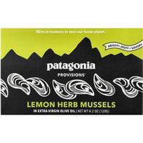 Patagonia Provisions, Citrinų žolelių midijos ypač tyrame alyvuogių aliejuje, 4.2 uncijos (120 g)