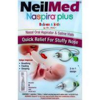 NeilMed, „Naspira® Plus“, nosies ir burnos aspiratorius ir fiziologinio tirpalo buteliukai, kūdikiams ir vaikams, 17 dalių rinkinys