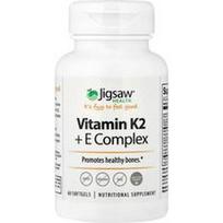 Jigsaw Health, Vitamino K2 + E kompleksas, 60 minkštųjų kapsulių