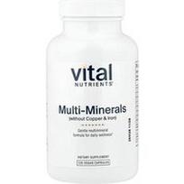 Vital Nutrients, Multimineralai (be vario ir geležies), 120 veganiškų kapsulių