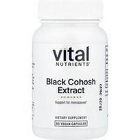 Vital Nutrients, Juodojo cohosh ekstraktas, 250 mg, 60 veganiškų kapsulių