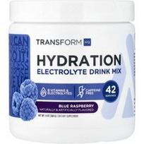 TransformHQ, Hidratacija, elektrolitų gėrimų mišinys, be kofeino, mėlynųjų aviečių, 168 g