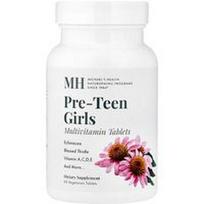 Michael's Health, Pre-Teen Girls Multivitaminas, 60 vegetariškų tablečių