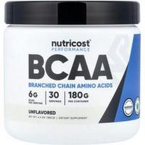 Nutricost, „Performance“, BCAA, be skonio, 180 g