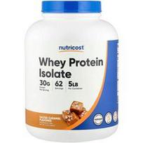 Nutricost, Išrūgų baltymų izoliatas, sūdyta karamelė, 5 svarai (2,268 g)