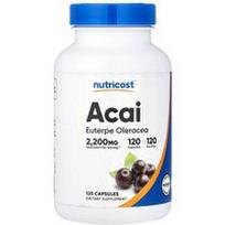 Nutricost, Acai uogos, 2200 mg, 120 kapsulių