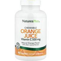 NaturesPlus, Kramtomosios apelsinų sultys, vitaminas C, natūralūs apelsinai, 90 tablečių